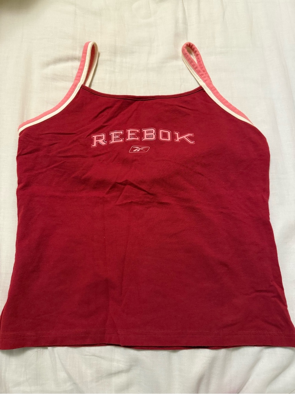 Reebok red and pink workout tank top